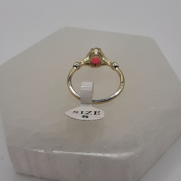 R868 Pink Pear Ring Plated - Fragrant Jewels - Picture 5 of 7